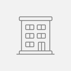 Residential building line icon.