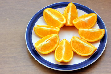 Fototapeta na wymiar orange segments
