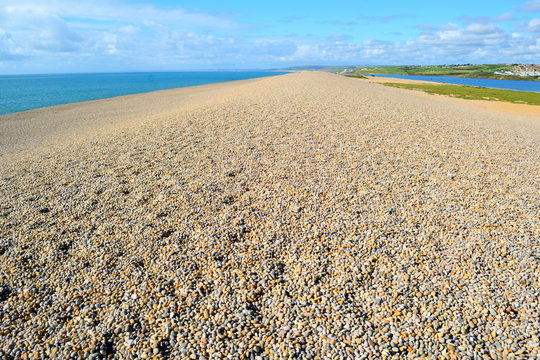 Chesil Beach in Dorset, England