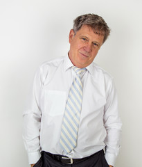 handsome businessman on white background