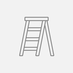 Stepladder line icon.