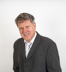 handsome businessman on white background