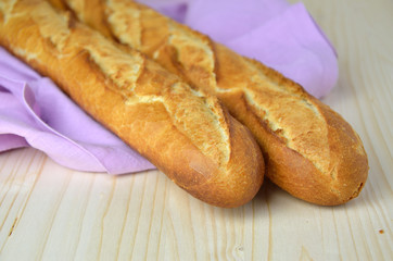 Loaves of two bagettes