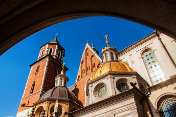 Fototapeta premium Wawel hill with cathedral in Krakow