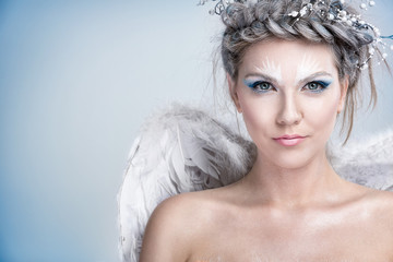 woman with winter make up