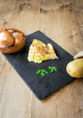 Fototapeta premium Typical Spanish potato omelet