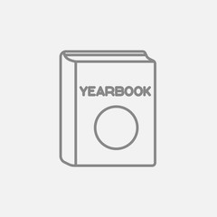Yearbook line icon.
