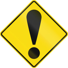 New Zealand road sign - General danger