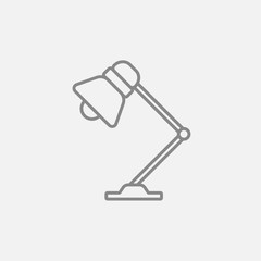 Table lamp line icon.