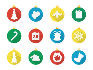Set of Christmas and New Year icons