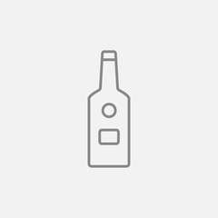 Glass bottle line icon.