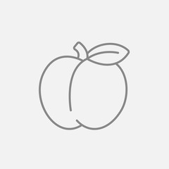 Apple line icon.