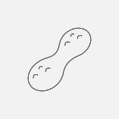 Fototapeta premium Peanut line icon.