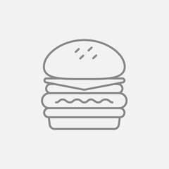 Double burger line icon.