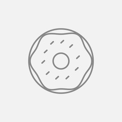 Doughnut line icon.