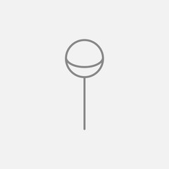Round lollipop line icon.