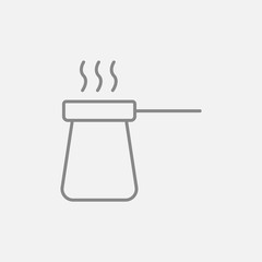 Coffee turk line icon.