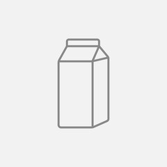 Packaged dairy product line icon.