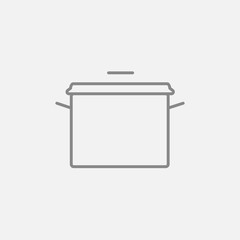 Saucepan line icon.