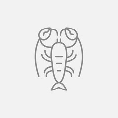 Lobster line icon.