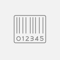 Barcode line icon.