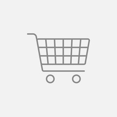 Shopping cart line icon.