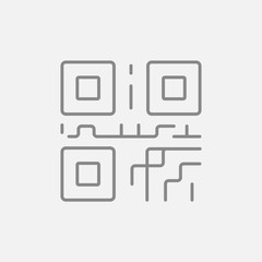 QR code line icon.