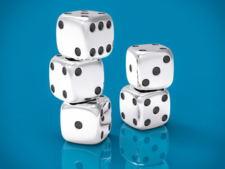 Isolated 3D Dice Background
