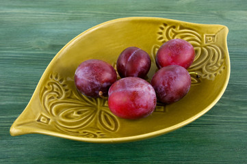 plum on a plate