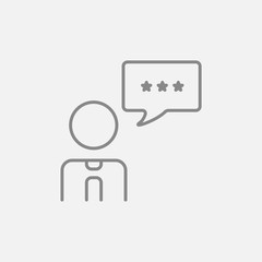 Customer service line icon.