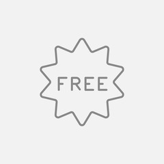 Free tag line icon.