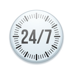 24/7 Clock button