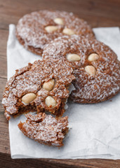 Lebkuchen, german Spice Cookies with almonds