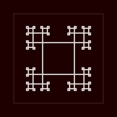 Geometric fractal vector frame