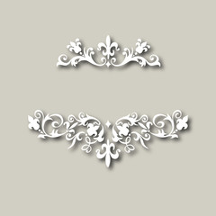 vector illustration of vintage floral ornament