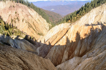 Ruginoasa Pit from Apuseni mountains, Romania 
