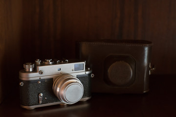 Old Style Camera and Bag
