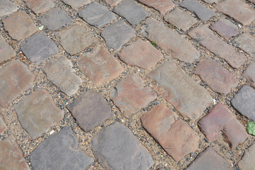Старинная брусчатка дороге, фон