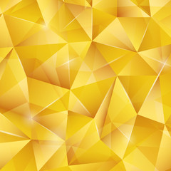 Abstract bright gold pattern from triangles.