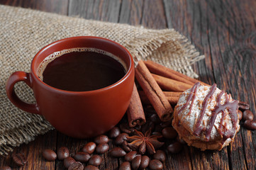 Coffee and chocolate cookies