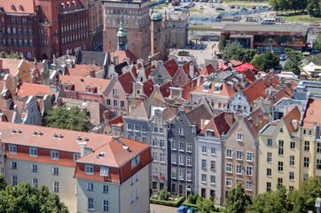 Fototapeta na wymiar les rues de gdansk en Pologne