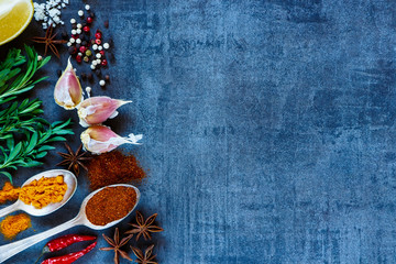Fototapeta na wymiar Herbs and spices selection