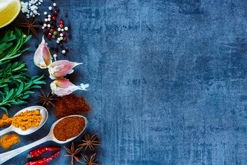 Fotobehang Herbs and spices selection © yuliyagontar