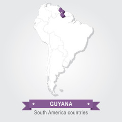 Guyana. All the countries of South America.