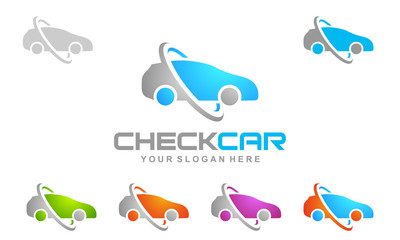 check car logo, modern car and professional automotive vector logo design