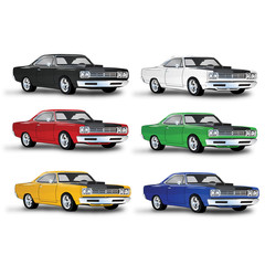 Obraz na płótnie Canvas Vector Vintage Classic Car in multiple colors