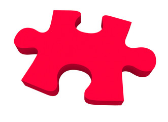 Obraz premium Final Puzzle Piece Red Complete Picture Solve Problem
