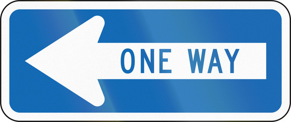 New Zealand road sign RG-14 - One-way street