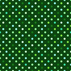 Green Polka Dots Seamless Pattern - 96408333