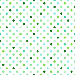 Green Polka Dots Seamless Pattern - 96408341